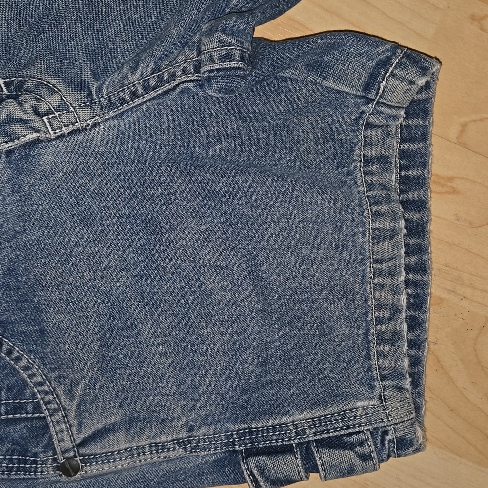 Vintage Little Levi's Levis Quality Service Denim Jean Shorts Big Patch 2T - Picture 11 of 16